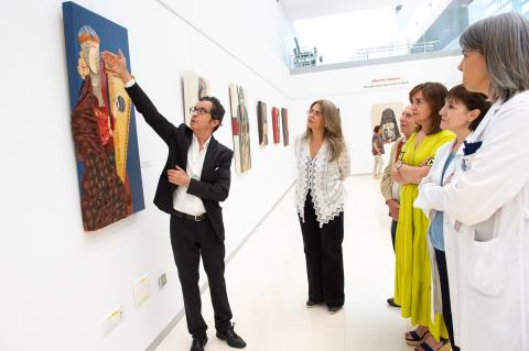 El Hospital Nacional de Parapléjicos acoge la exposición ‘Personajes ilustres bajo el sol de La Mancha’ del artista toledano Alberto Romero